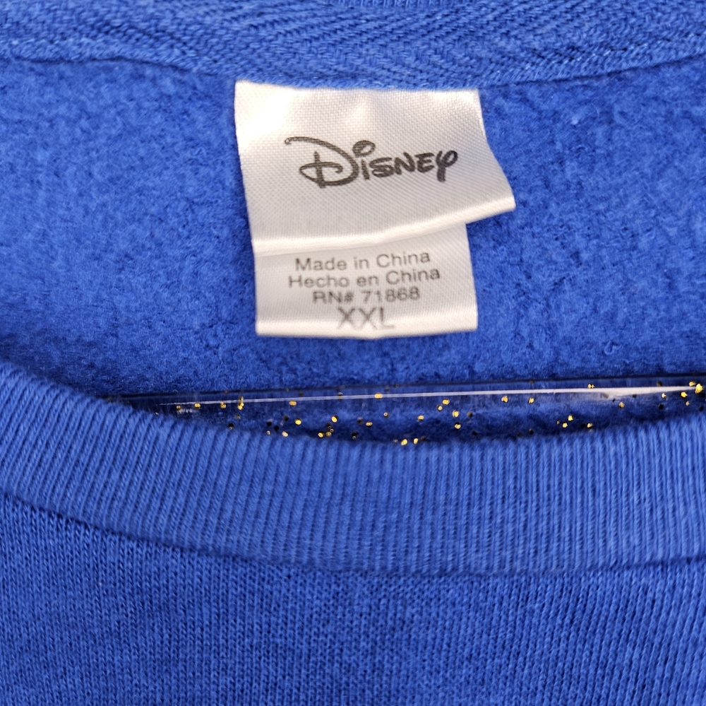 Vintage Disney Mickey friends blue yarn crewneck sweater womans size XXL 90's - Picture 5 of 6